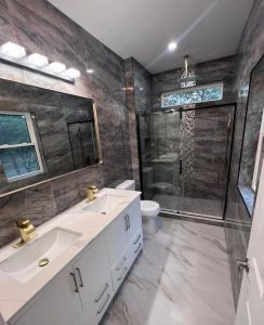 Luxurious Bathroom in a Pocono Contemporary Short Term Rental