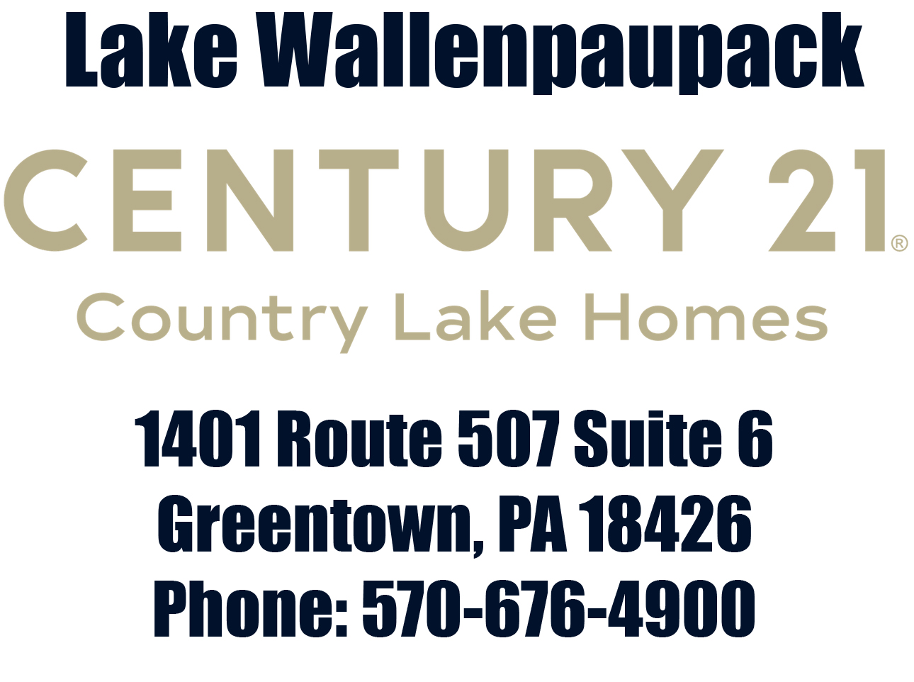 Century 21 Country Lake Homes in Greentown PA serving Lake Wallenpaupack
